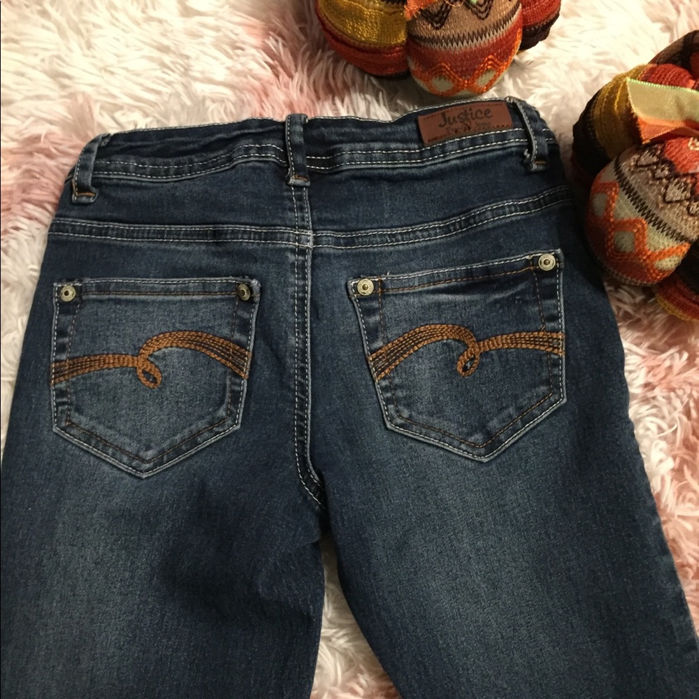 Girls justice jeans size 12slim skinny jeans